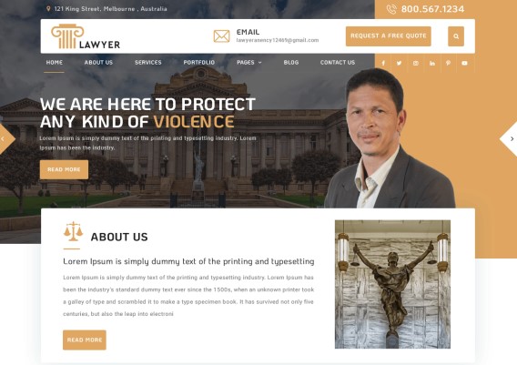 LawyerHub Template para site advocacia