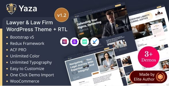 Yaza - Law Firm Template para site advocacia